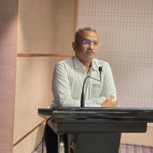 Adv. Anand Chawre addressing the gathering on the occasion of farewell of Mr Sahasrabuddhe, Judge, Labour Court, Aurangabad on 30.08.2025